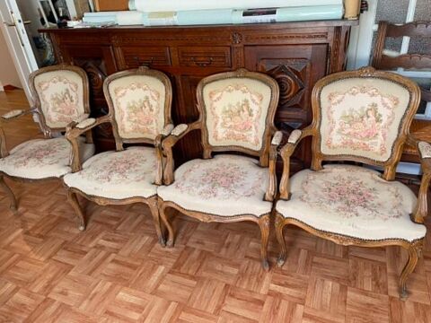 4 fauteuils cabriolet style louis XV a refaire Pacé (35)