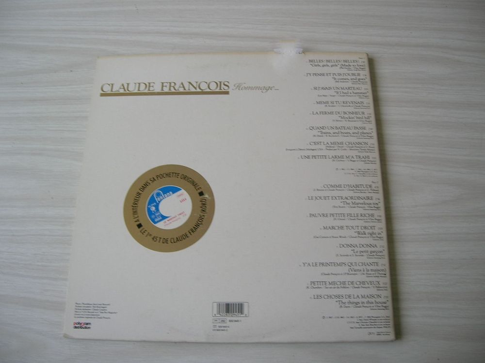 33 TOURS CLAUDE FRANCOIS Hommage CD et vinyles