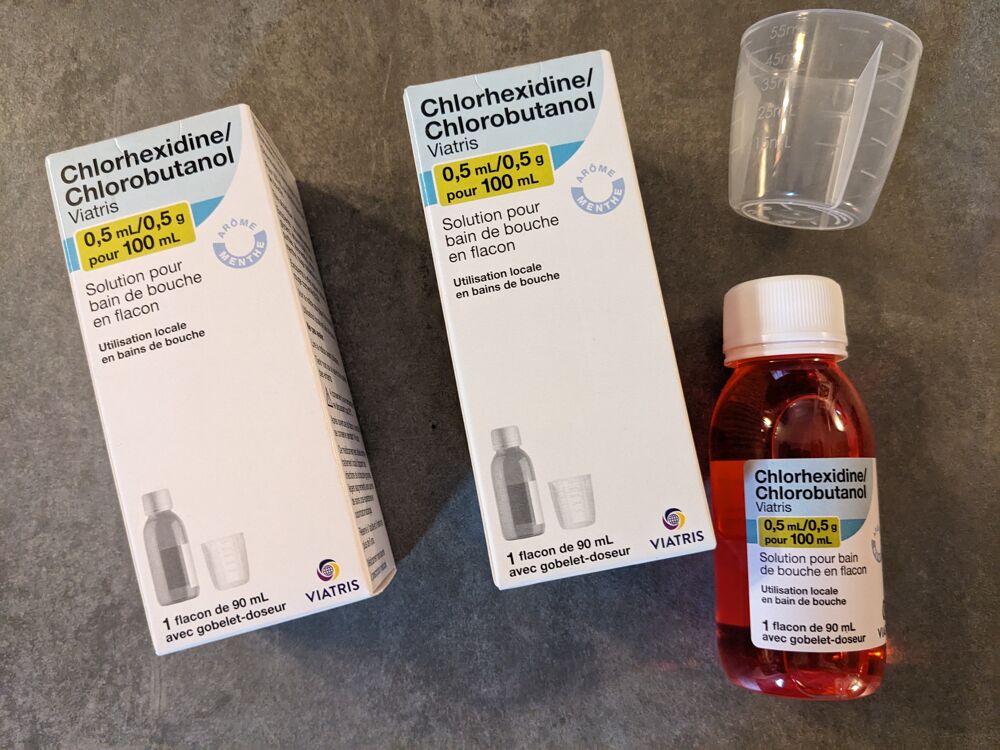 4x Chlorhexidine/Chlorobutanol ( ELUDRIL ) 0,5mL/0,5g pour 1 Bricolage