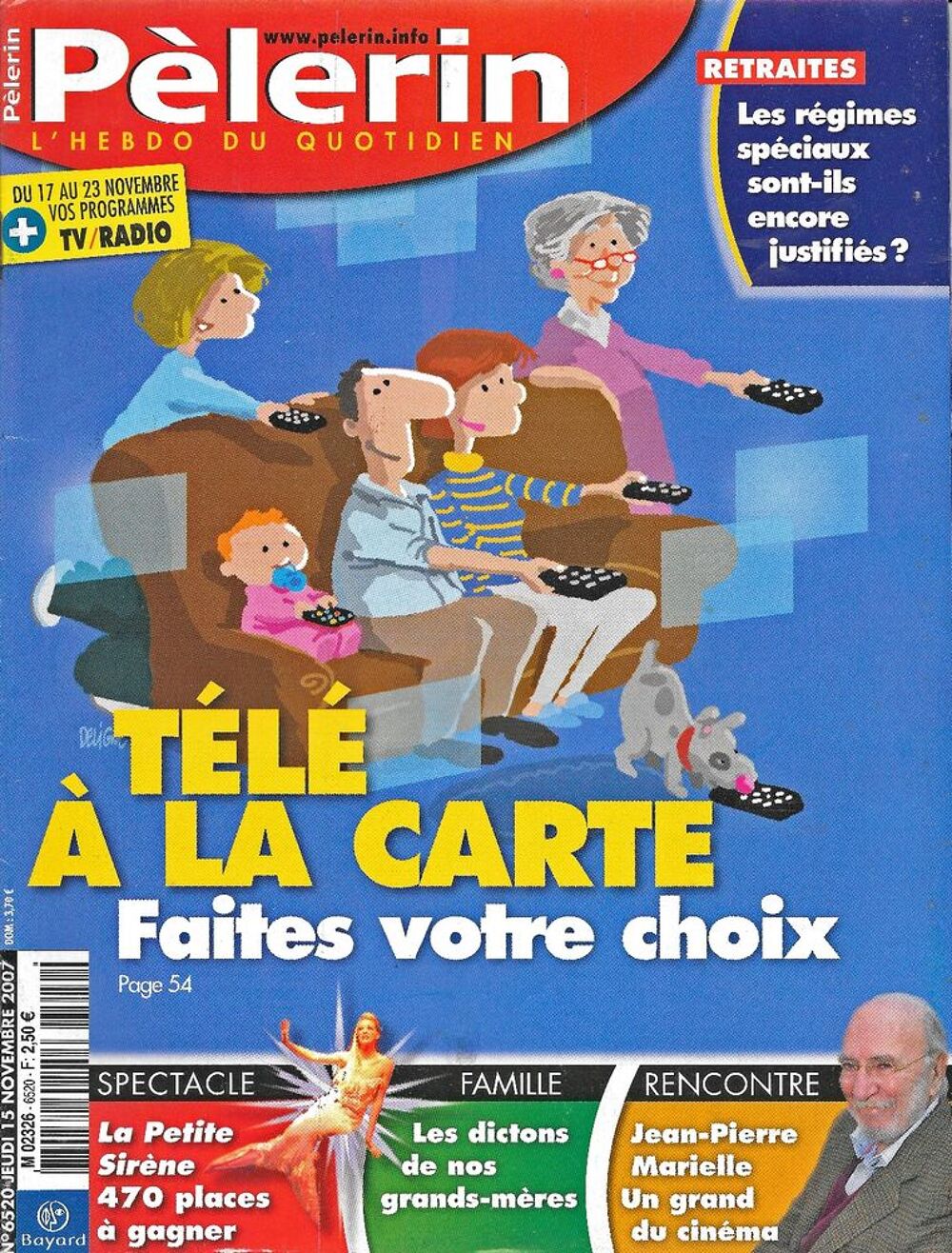 LE PELERIN Magazine n&deg;6520 2007 Jean-Pierre MARIELLE Livres et BD