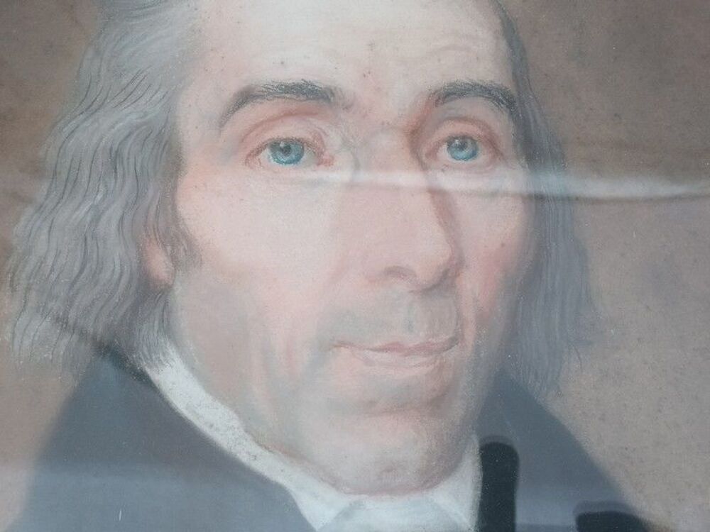 Tableau Dessin Pastel Portrait Gentilhomme Fin XIX&egrave;me 