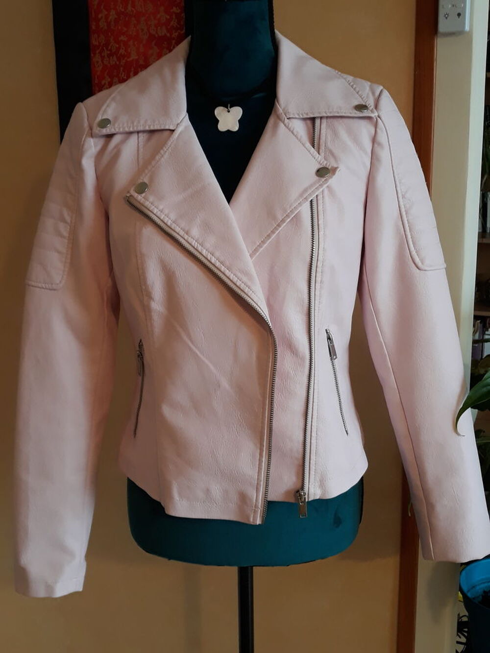 Perfecto rose poudr&eacute; - Noisy May - Taille S Vêtements