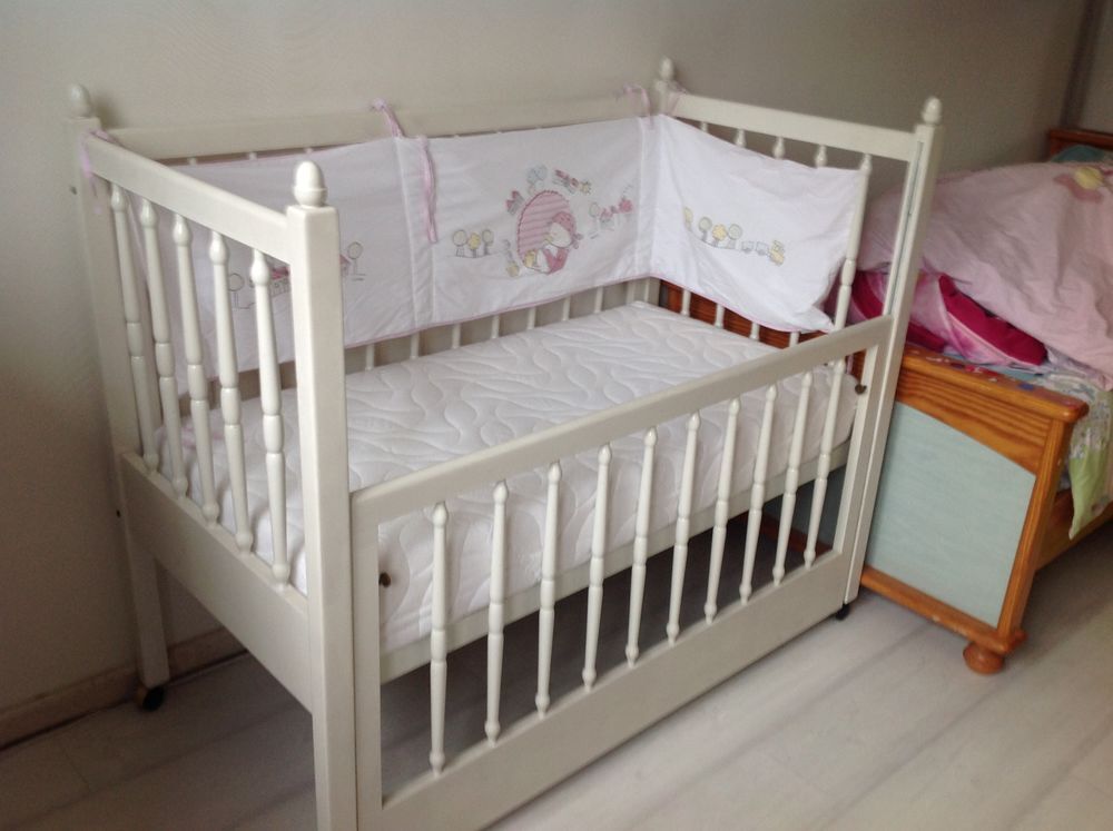 LIIT BB ET ENFANT JUSQU'A 4 ANS 129X66 BOIS LAQUE BLANC Meubles