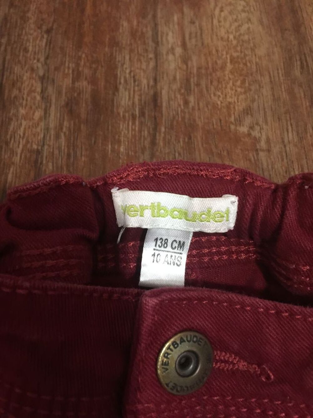 jean enfant gar&ccedil;on " Vertbaudet " couleur rouge Vêtements enfants