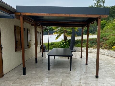 PERGOLA BOIS AVEC TOITURE BIOCLIMATIQUE 9000 Vourey (38)