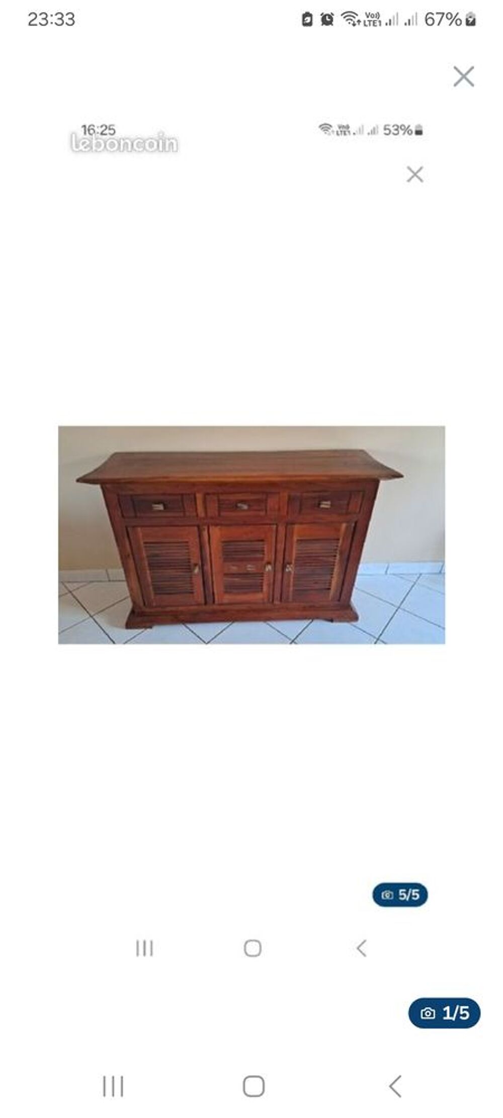 Enfilade acacia massif Meubles