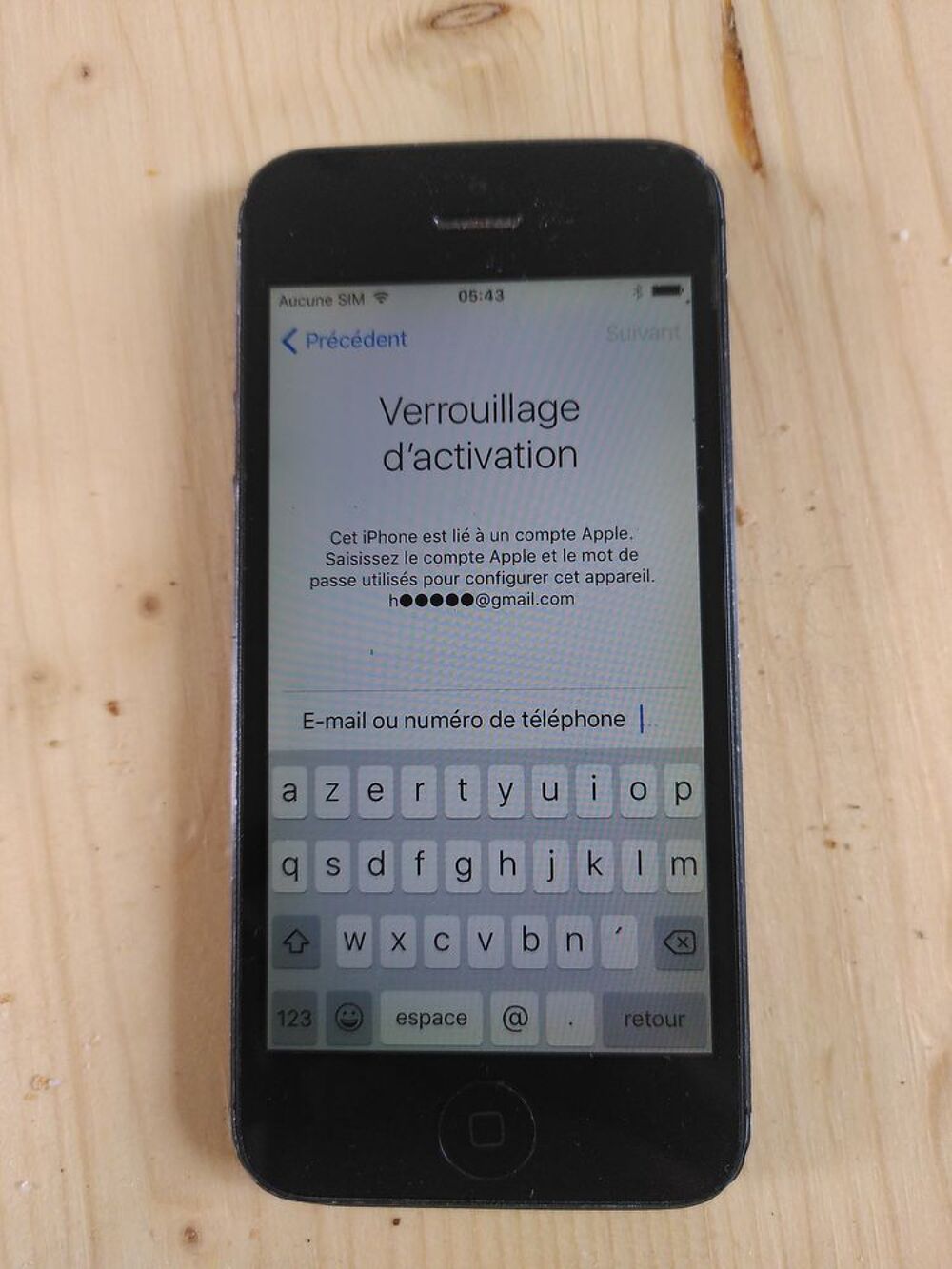 Apple iPhone 5 A1429 Noir - Pour pi&egrave;ces Téléphones et tablettes