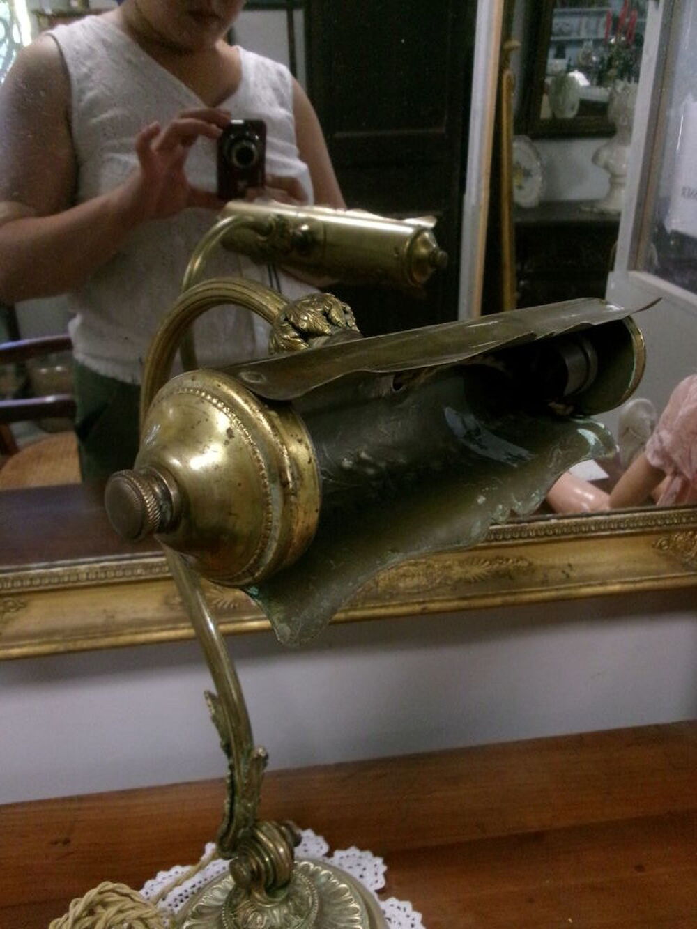 Lampe de bureau en bronze ancienne D�coration