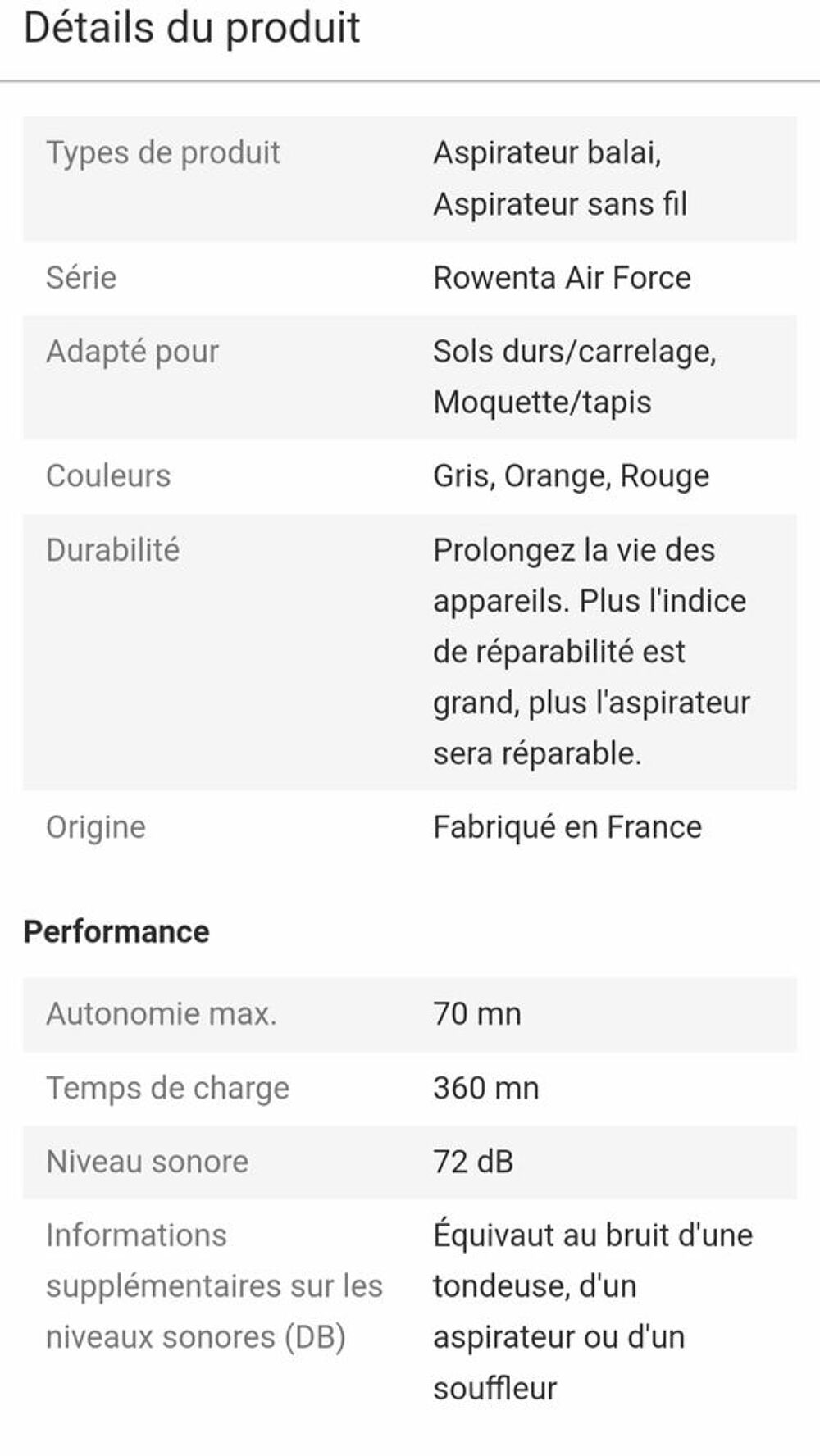 Aspirateur rowenta sans fil neuf Electroménager