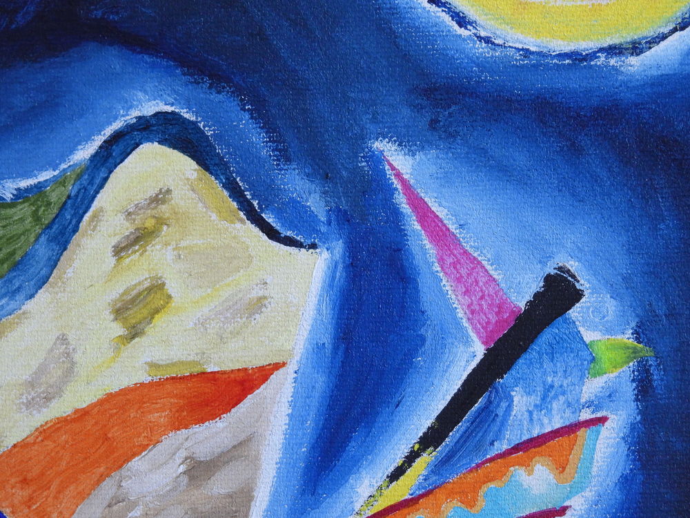 Tableau acrylique sur toile - L'oiseau m&eacute;canique Décoration