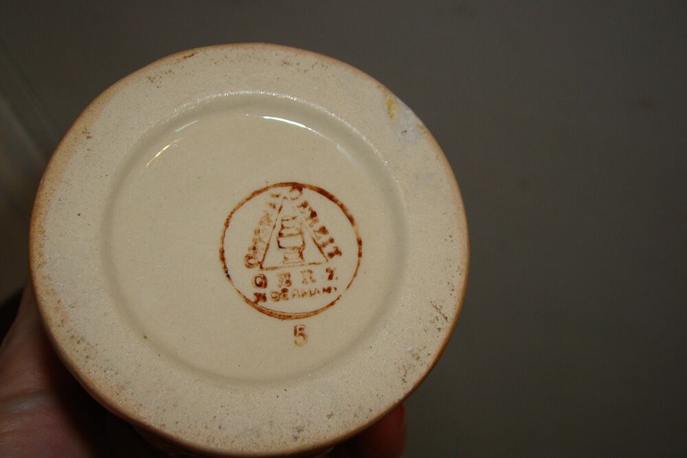 Ancienne chope &agrave; bi&egrave;re allemande en gr&egrave;s (Gerz) - vintage
