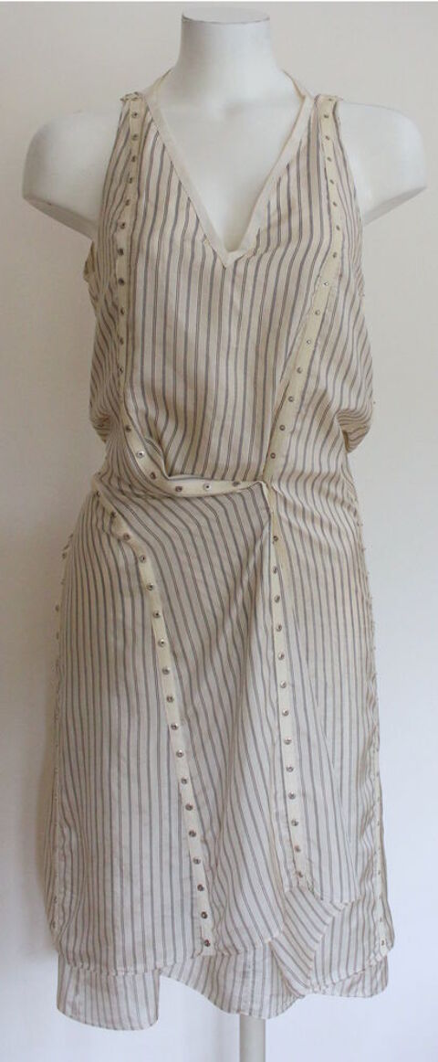 Robe soie raye GILLES ROZIER T.36 Fr 120 Issy-les-Moulineaux (92)