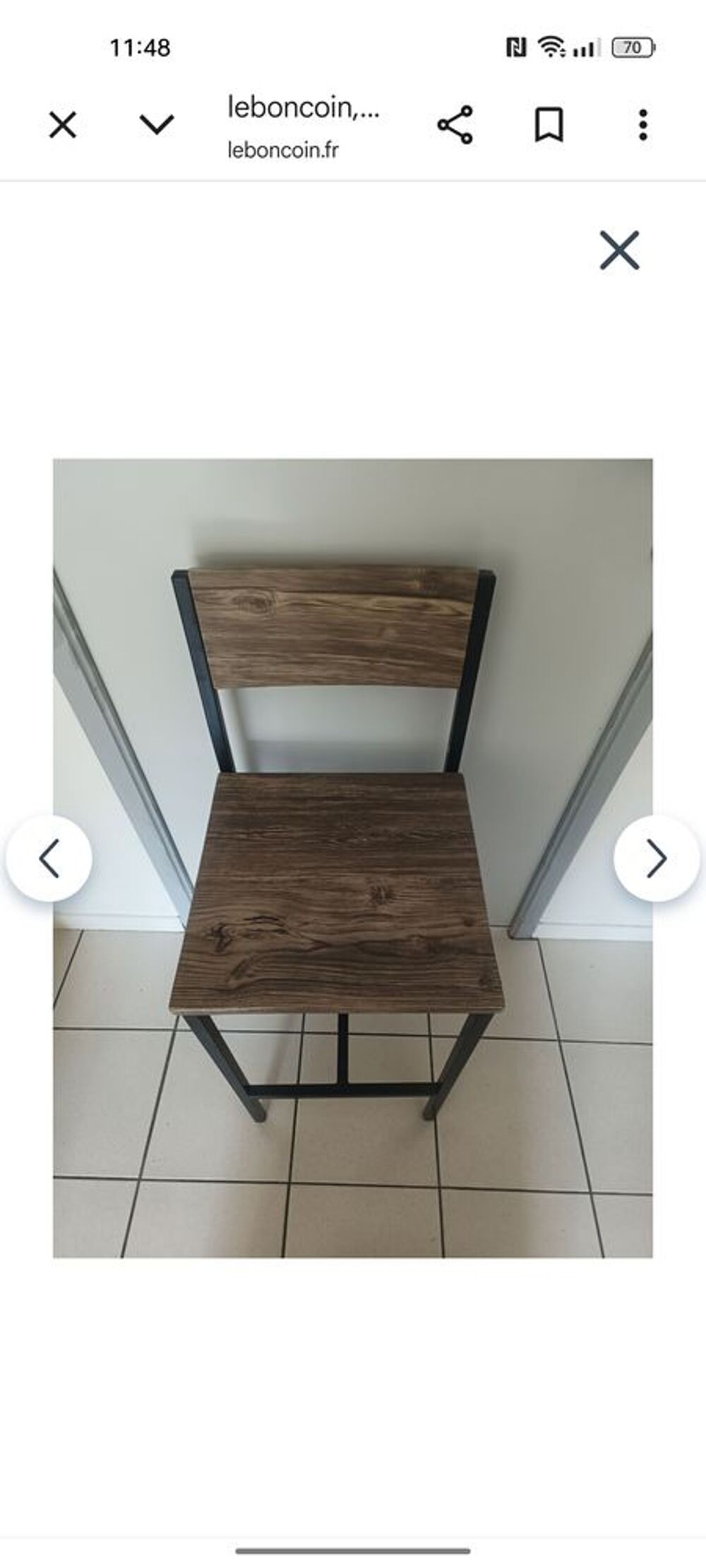 Mange debout avec 4 chaises Cuisine