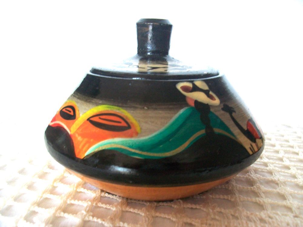 pot a th&eacute; mat&eacute; guarana &eacute;pices c&eacute;ramique des Andes Décoration