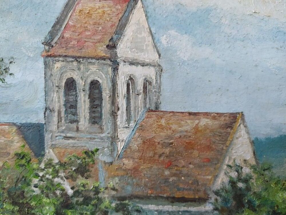 Tableau Ancien Paysage Vue de La Roche-Posay.
Décoration