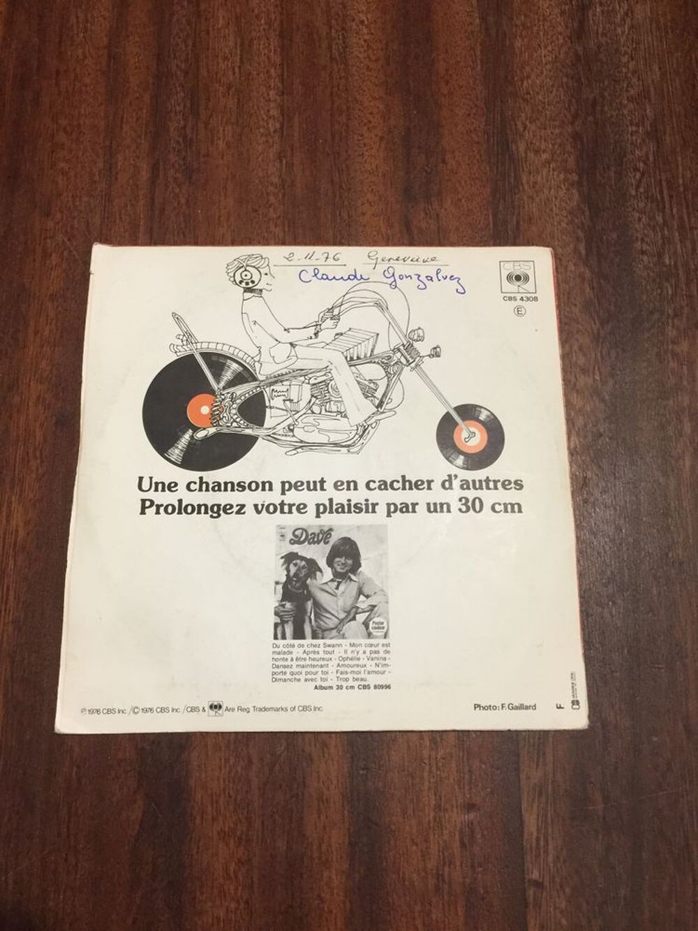 Vinyle 45 tours. Dave &acute;&acute; La d&eacute;cision &acute;&acute; CD et vinyles