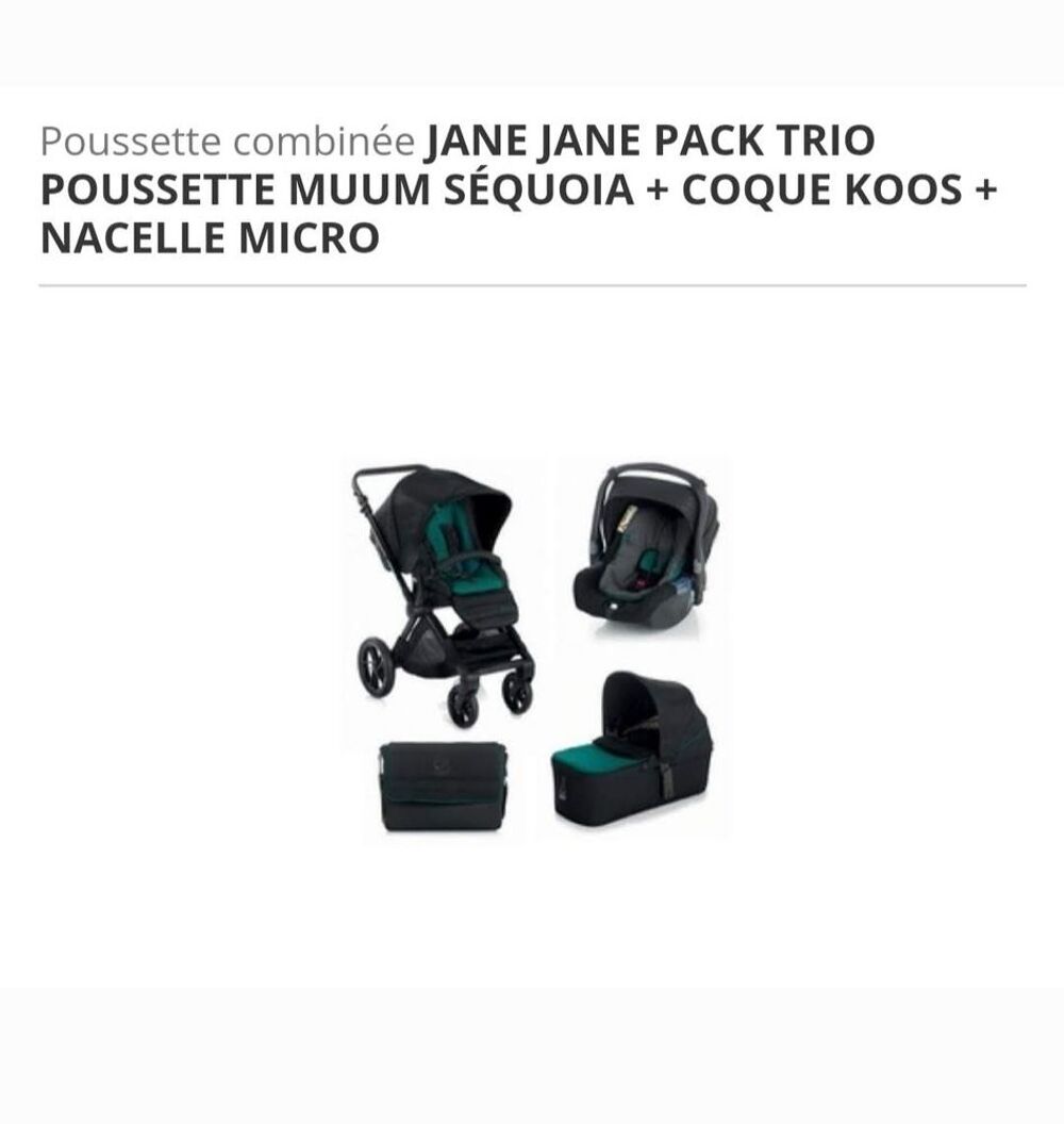 Poussette Trio Jane Muum Puériculture