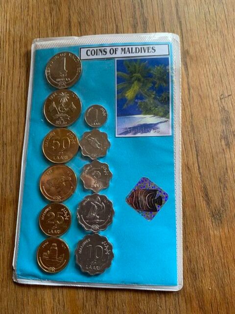 Pices de monnaie des Maldives collection 1990 - 1995 - 1996 19 Paris 1 (75)