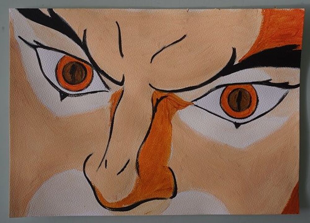 peinture - cosmocats - 105 - format A4 - sur papier aquarell Décoration