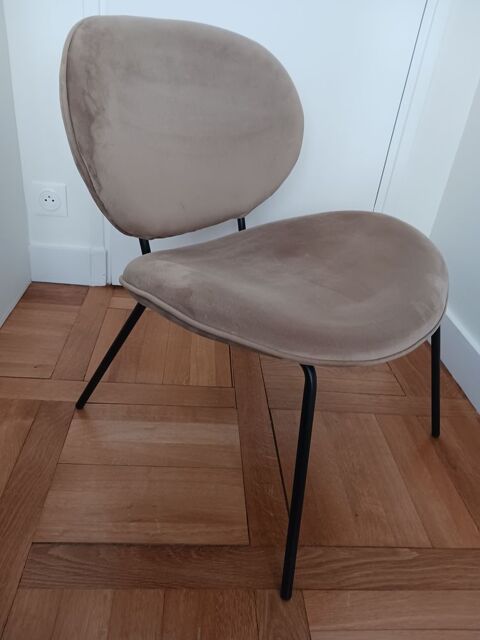 Fauteuil velours beige Maisons du Monde 60 Paris 13 (75)