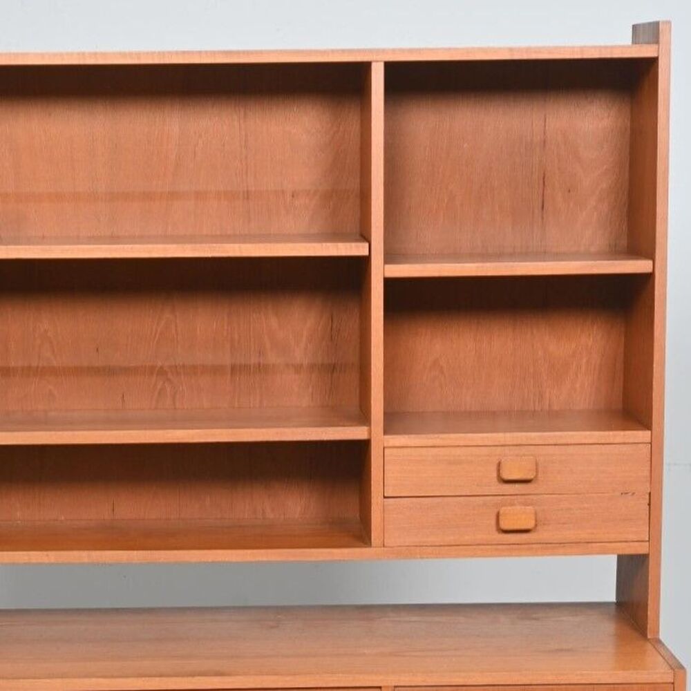 Biblioth&egrave;que modulable scandinave en teck Meubles