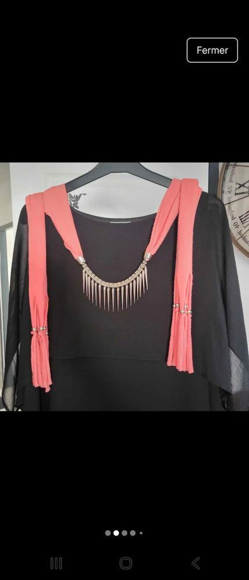 foulards avec perles style collier Vtements