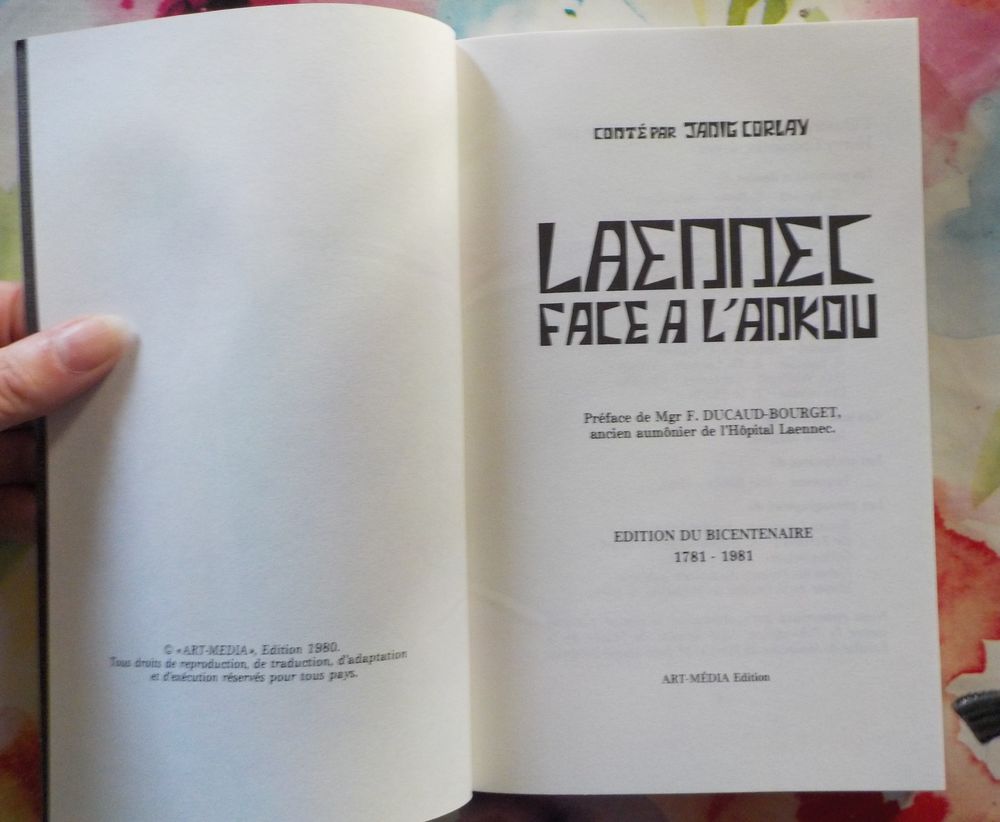 LAENNEC FACE A L'ANKOU cont&eacute; par Janig CORLAY Ed. Art-Media Livres et BD