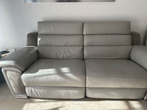 Canap cuir gris RELAX 190 Frjus (83)