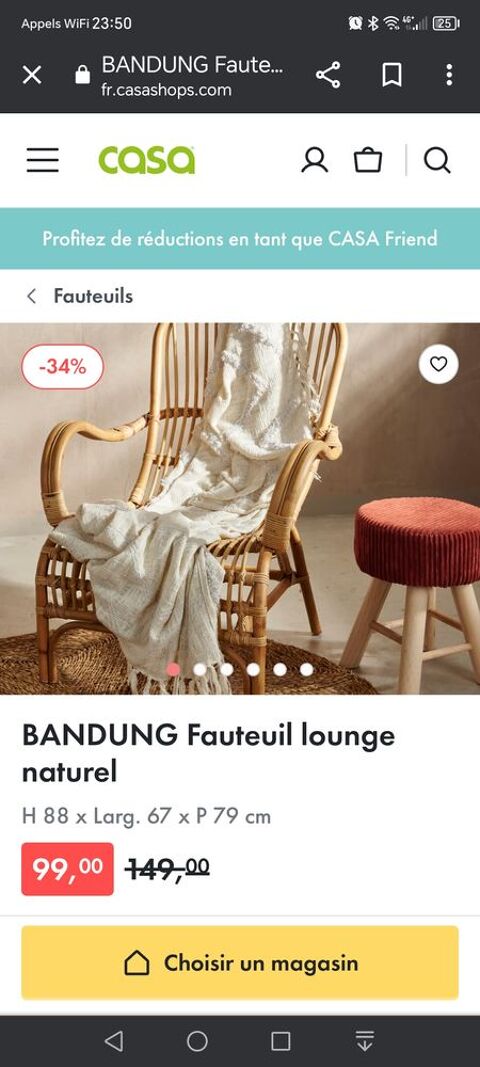Fauteuil rotin Lounge  50 Tournefeuille (31)