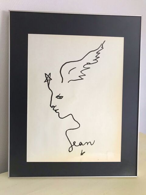 Cadre alu avec reproduction dessin de Cocteau  Jean Marais 30 Nancy (54)
