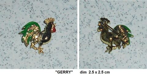 Vintage joli broche COQ 18 Antibes (06)