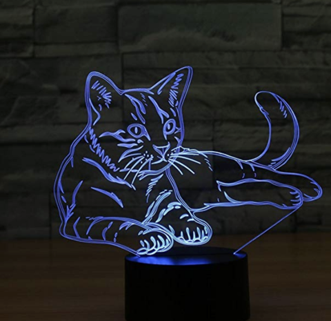 Lampe 3D Illusion 7 Couleurs Led (Chat) neuve 12 Dracy-le-Fort (71)