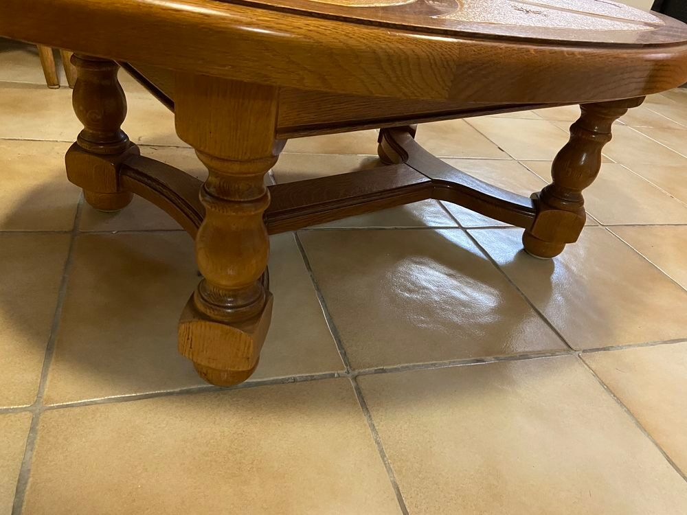 TABLE DE SALON OVALE CHENE 
Meubles