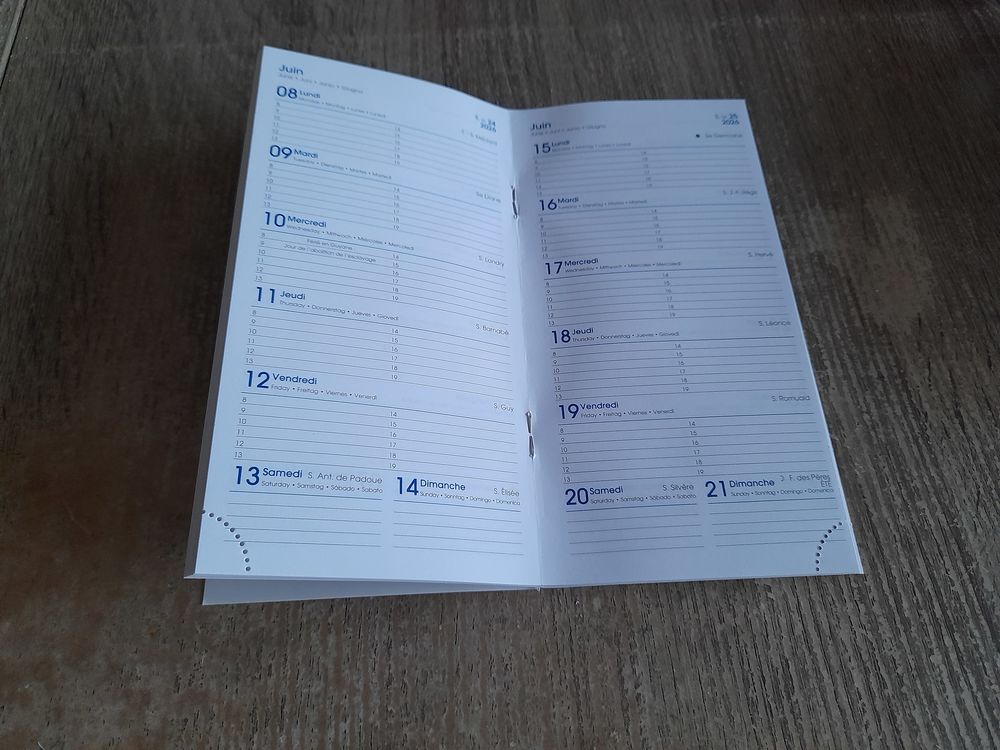 Recharge agenda de poche 2026 Livres et BD