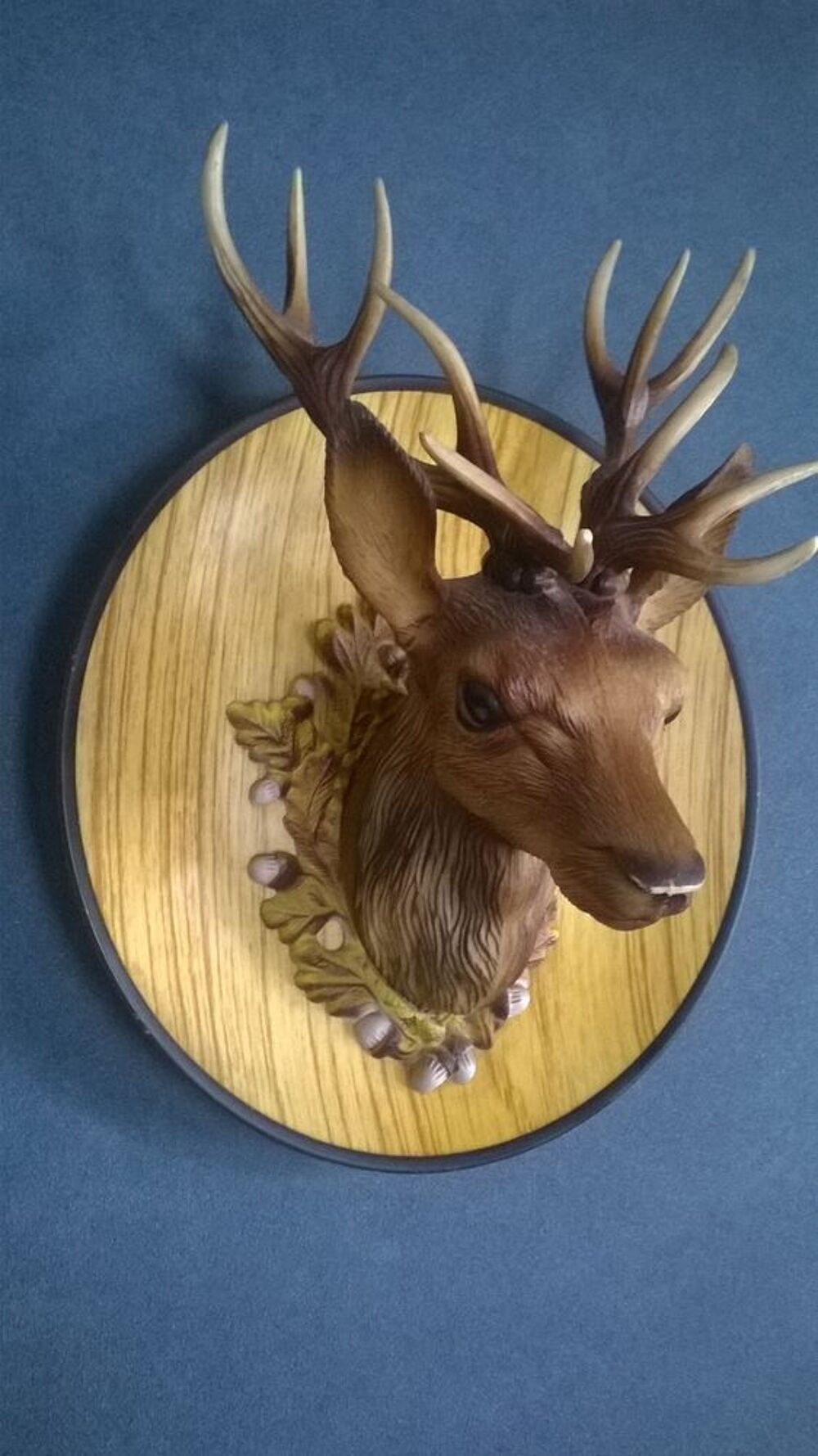 D&eacute;coration murale. T&ecirc;te de Cerf. France. Ann&eacute;e 50. 