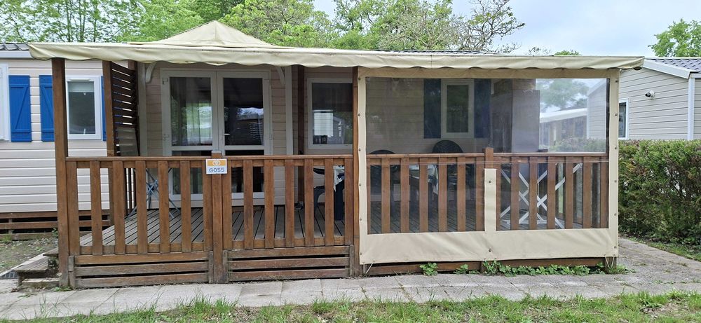 terrasse de mobil home Jardin