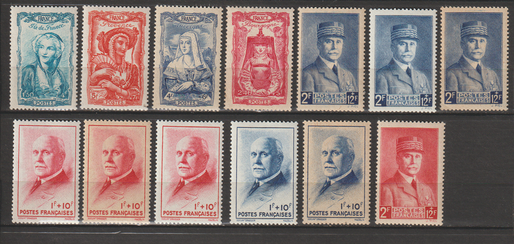 TIMBRES NEUFS** ANNEE 1943
