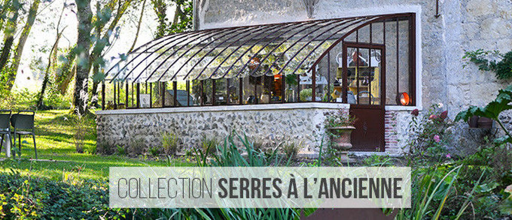 Jardin d'hiver, r&eacute;tro, adoss&eacute; de 2m32 x 3m80 Jardin