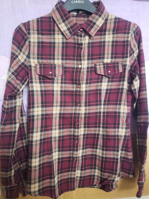 Chemise mauve  carreaux IKKS 10 Saint-Cyr-l'cole (78)