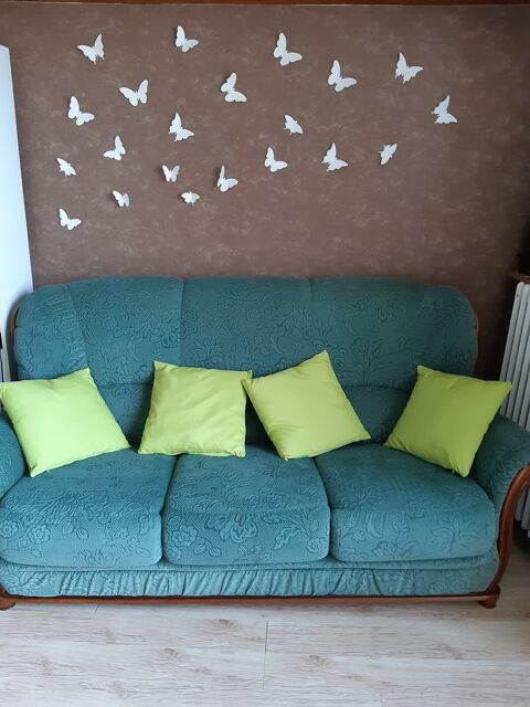 Lot 4 Coussins Vert Anis. 12 Le Vernois (39)