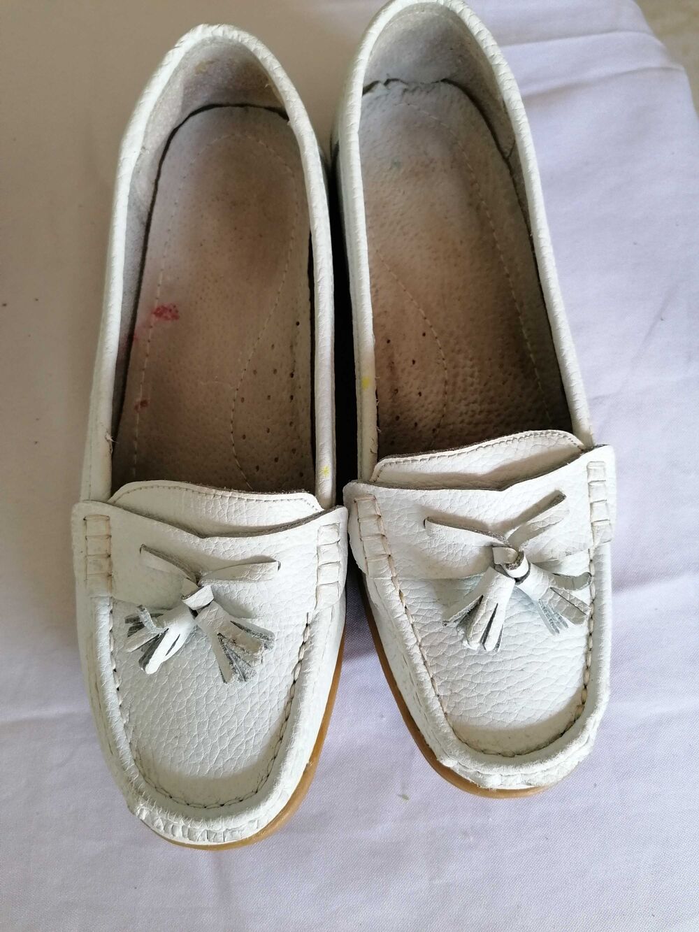 Mocassins blancs neufs taille 41 Chaussures