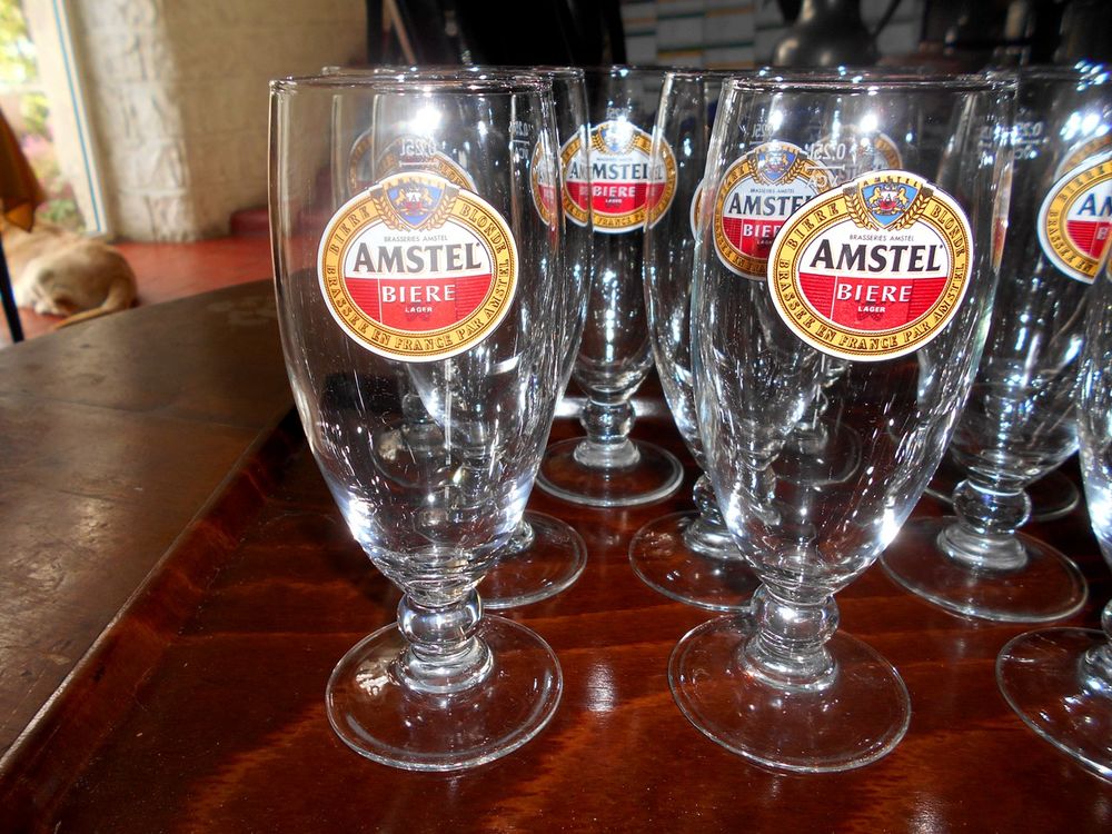 Verre &agrave; bi&egrave;re "Calice" AMSTEL 25 cl Décoration