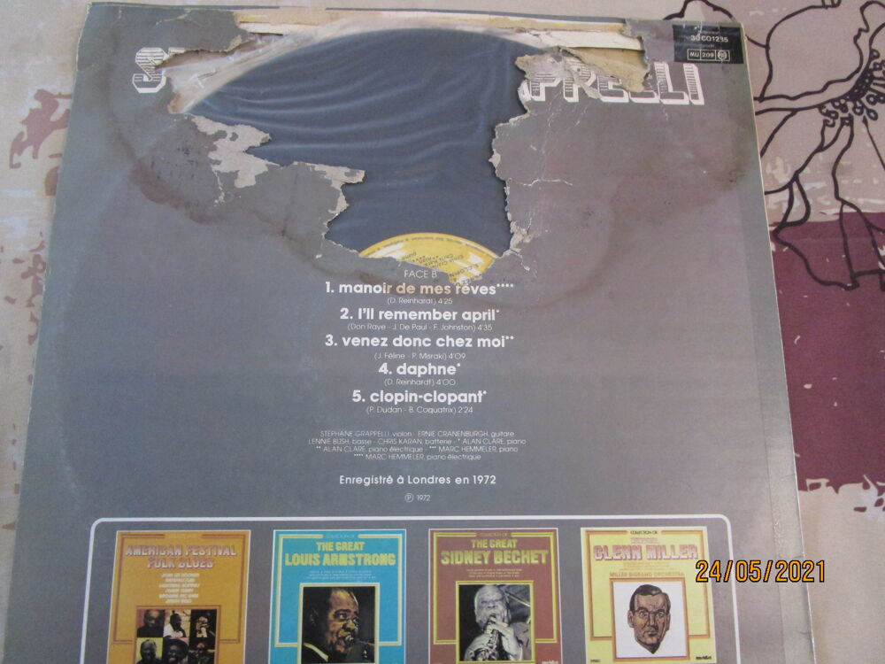 Vinyle de STEPHANE GRAPPELI collection Or &eacute;dition MUSICDISC Audio et hifi