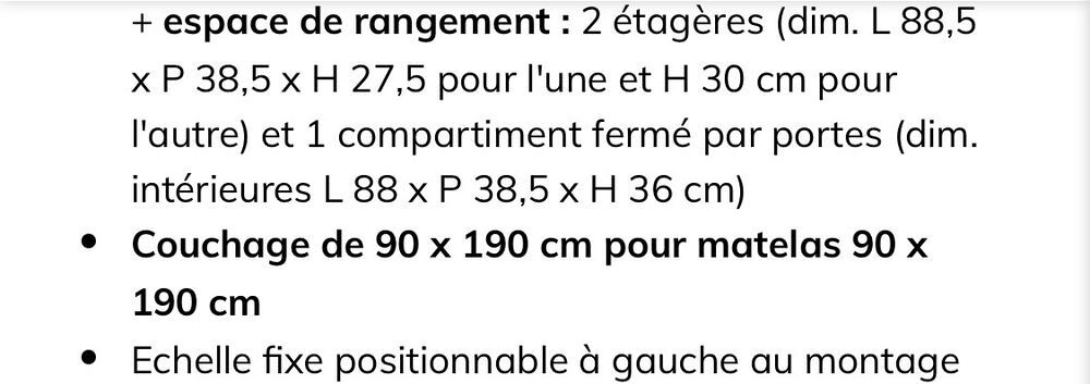 Lit mezzanine avec bureau et rangement Vert Baudet Meubles
