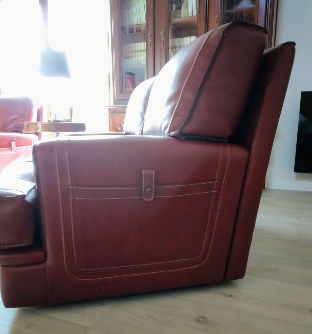 Canape cuir qualit&eacute; pleine fleur. Marque Roche Bobois, , Meubles