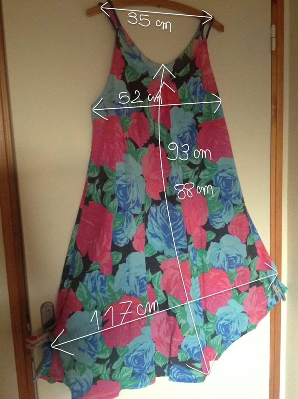 ROBE FLEURS ROSE ET BLEU GRANDE TAILLE Envoi Possible Vêtements