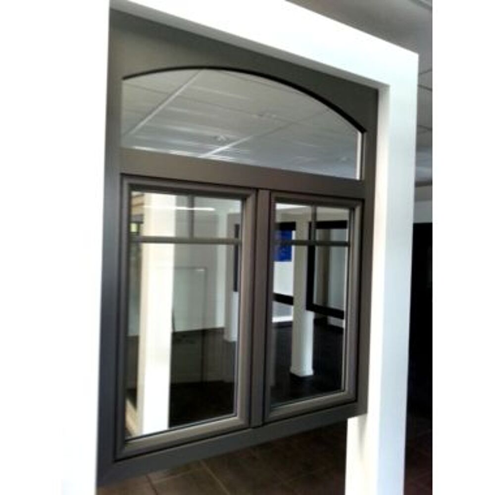 FENETRE PVC 2 VANTAUX ANTHRACITE blanc imposte NEUF Bricolage