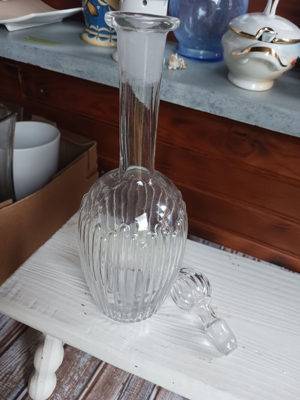 Carafe &Eacute;l&eacute;gante en Verre Transparent avec Bouchon 