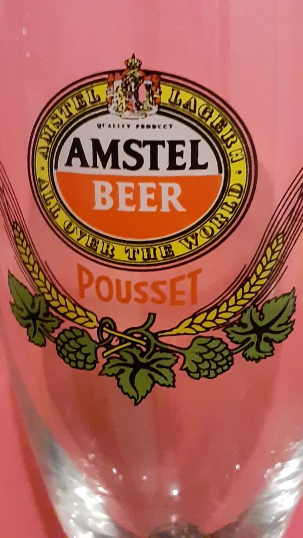 un verre &agrave; bi&egrave;re Amstel Beer Décoration