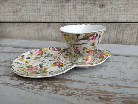 Tasse et Soucoupe Porcelaine Fleurie Lonardo Collection 20 Loches (37)